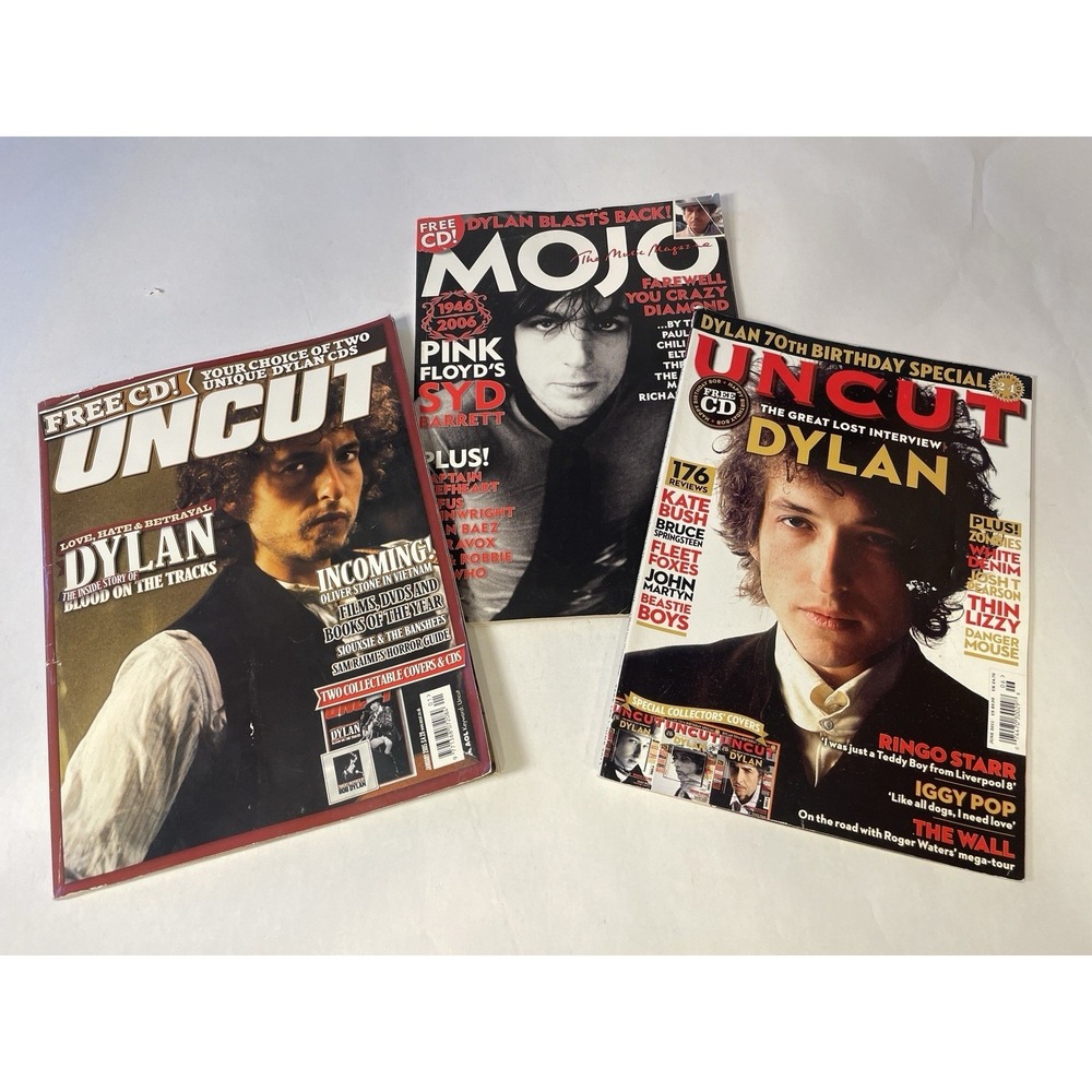 BOB DYLAN 3 Magazine Lot MOJO UK Sept. 2006, UNCUT January 2005, UNCUT June 2011